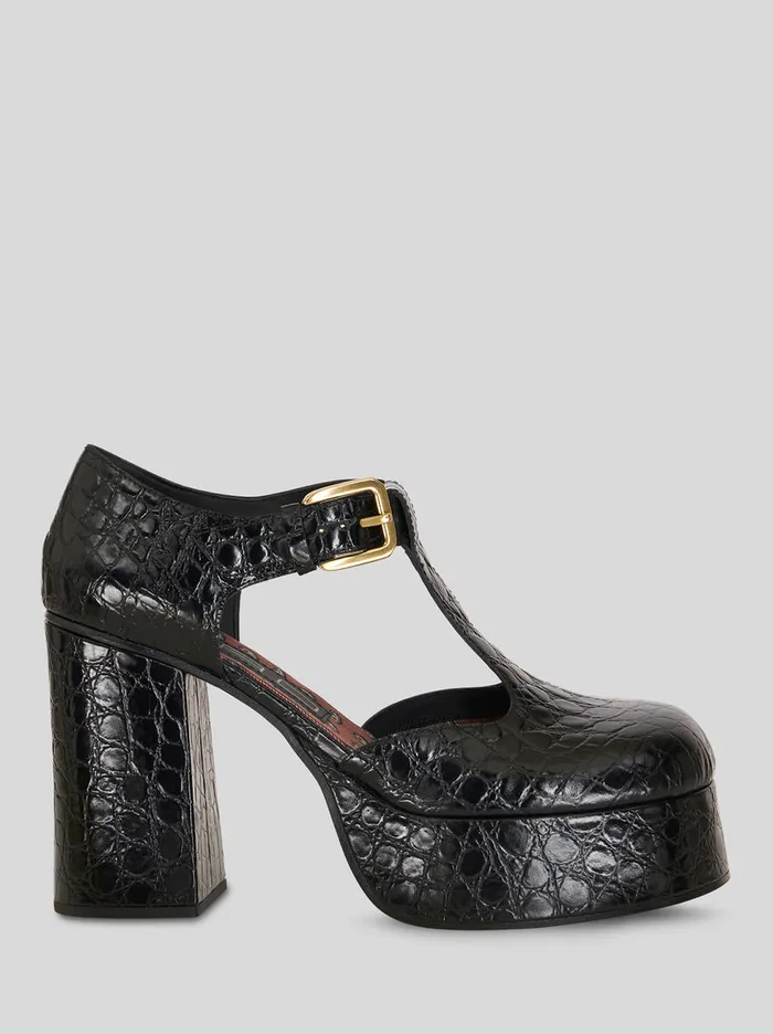 Women Etro Court Shoes Mary Jane Shoes Black