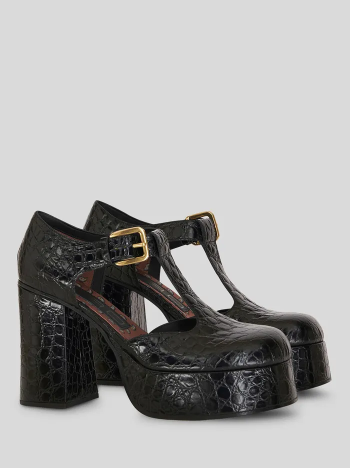 Women Etro Court Shoes Mary Jane Shoes Black