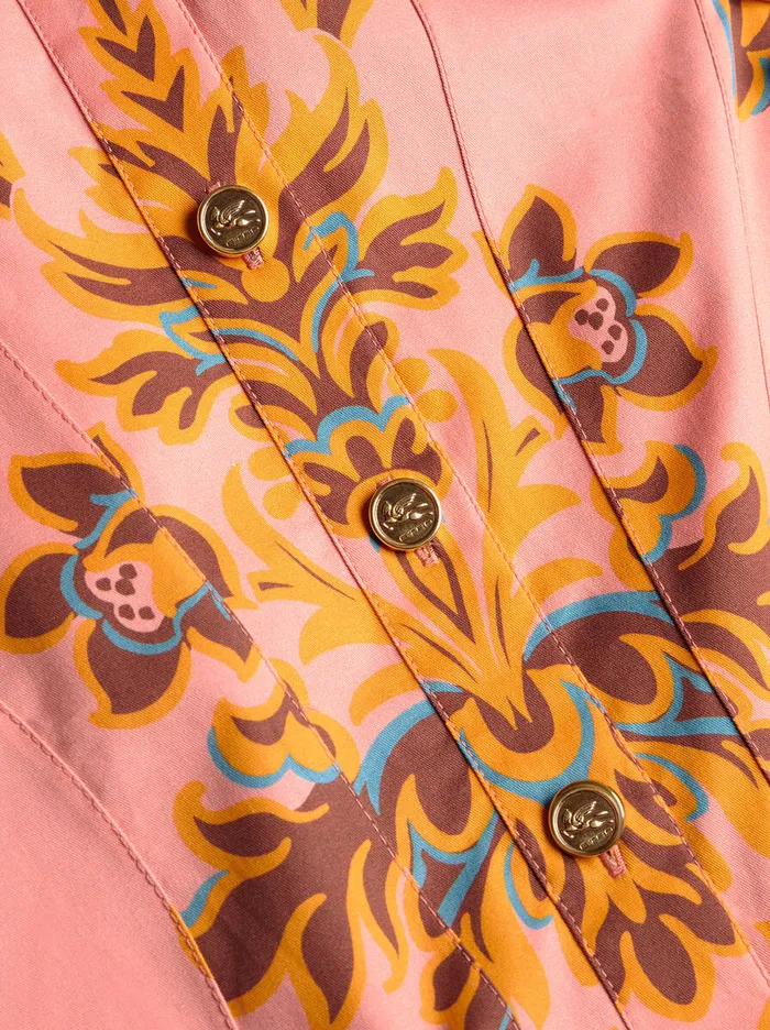 Women Etro Dresses Cotton Shirt Dress Pink Women Etro Dresses Cotton Shirt Dress Pink
