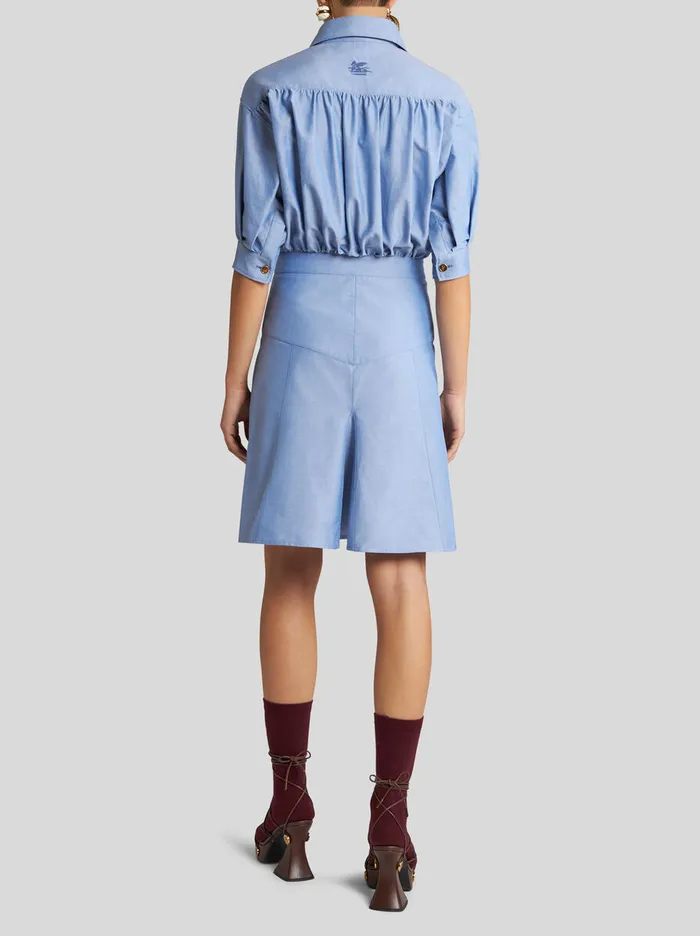 Women Etro Dresses Oxford Cotton Shirt Dress Purple Women Etro Dresses Oxford Cotton Shirt Dress Purple