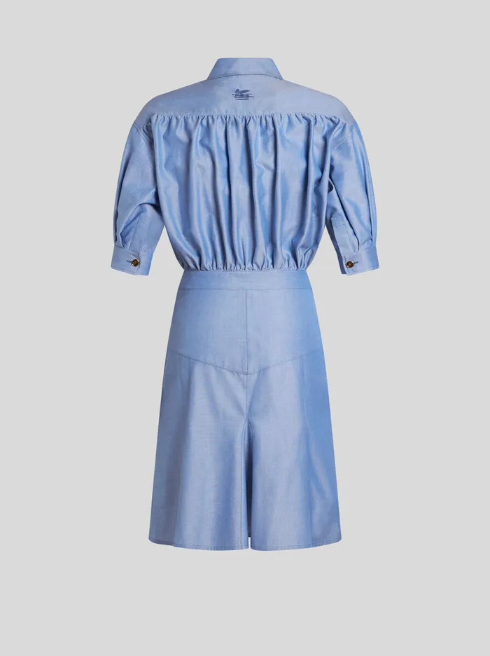 Women Etro Dresses Oxford Cotton Shirt Dress Purple Women Etro Dresses Oxford Cotton Shirt Dress Purple