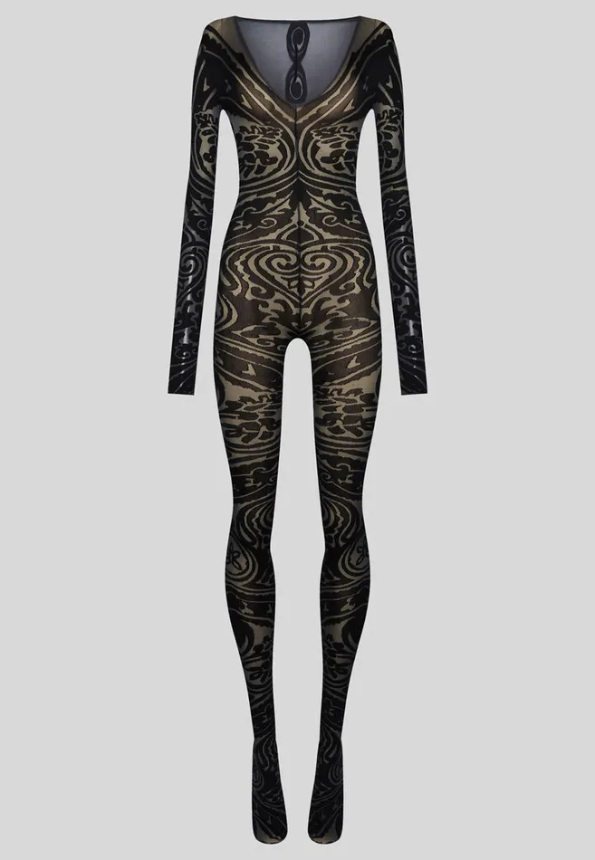 Women Etro Dresses Paisley Tattoo Bodysuit Black
