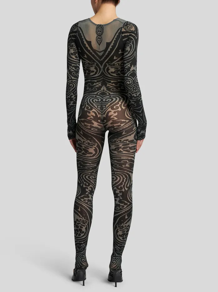 Women Etro Dresses Paisley Tattoo Bodysuit Black Women Etro Dresses Paisley Tattoo Bodysuit Black