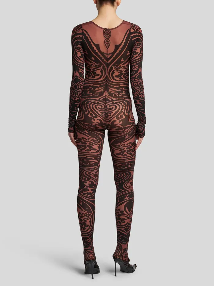 Women Etro Dresses Paisley Tattoo Bodysuit Dark Brown Women Etro Dresses Paisley Tattoo Bodysuit Dark Brown