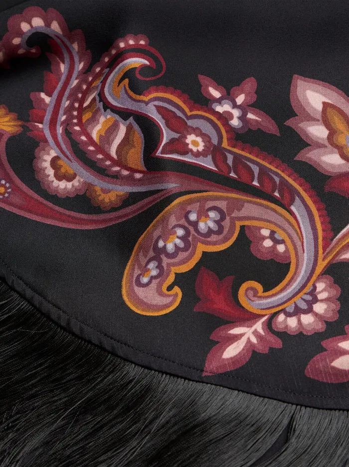 Women Etro Dresses Printed Silk Dress Black Women Etro Dresses Printed Silk Dress Black