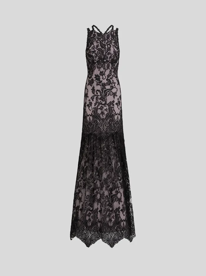 Women Etro Dresses YarnDyed Lace Dress Black