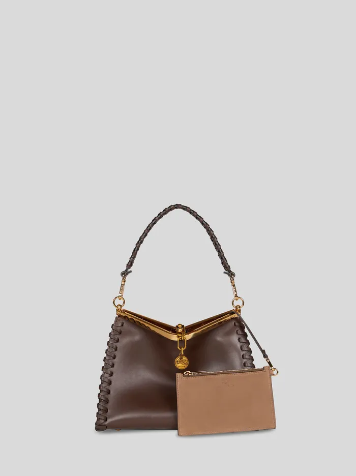 Women Etro Etro Vela Medium Vela Bag With Thread Work Brown Women Etro Etro Vela Medium Vela Bag With Thread Work Brown