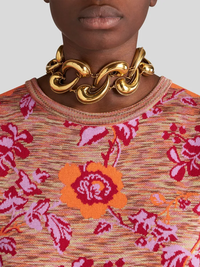 Women Etro Fashion Jewellery Paisley Choker Gold Women Etro Fashion Jewellery Paisley Choker Gold