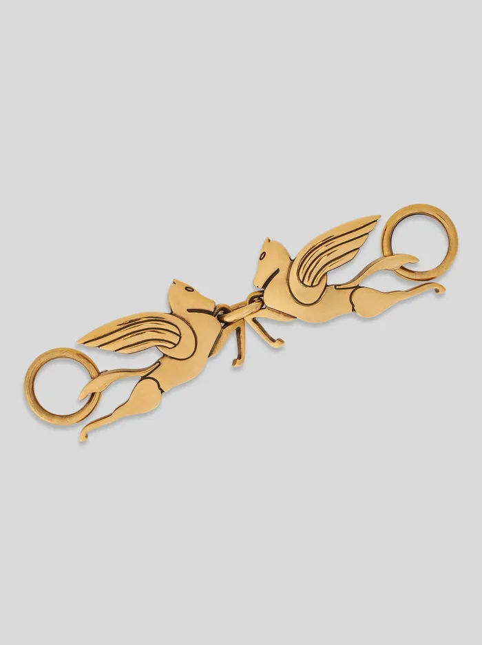 Women Etro Fashion Jewellery Scarf Pin With Pegaso Gold