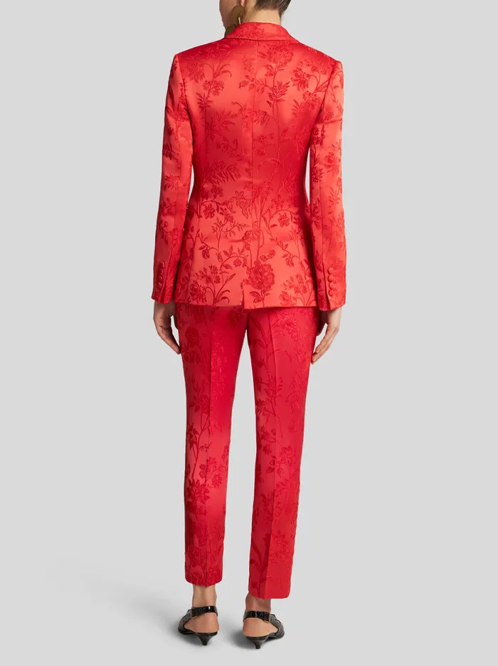 Women Etro Jackets Jacquard Brocade Jacket Red Women Etro Jackets Jacquard Brocade Jacket Red