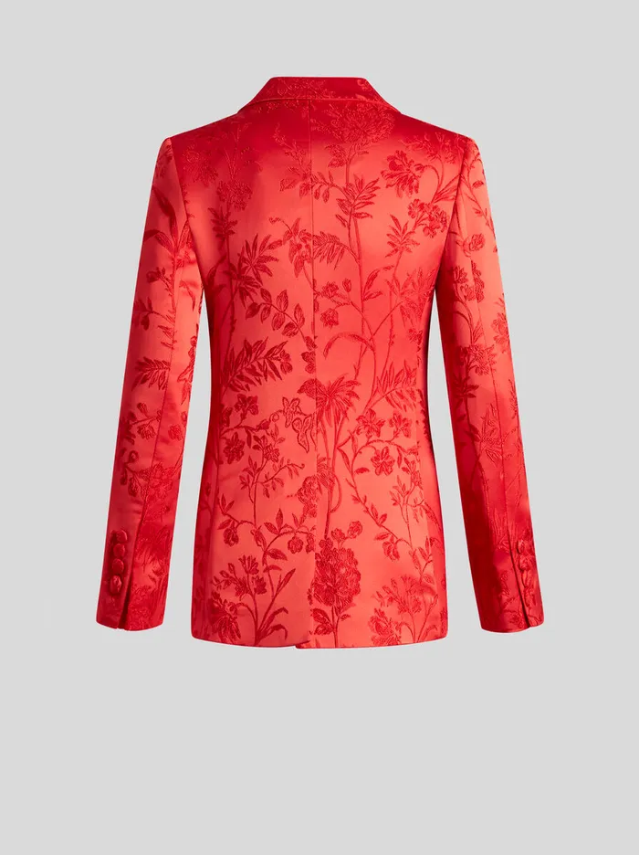 Women Etro Jackets Jacquard Brocade Jacket Red Women Etro Jackets Jacquard Brocade Jacket Red