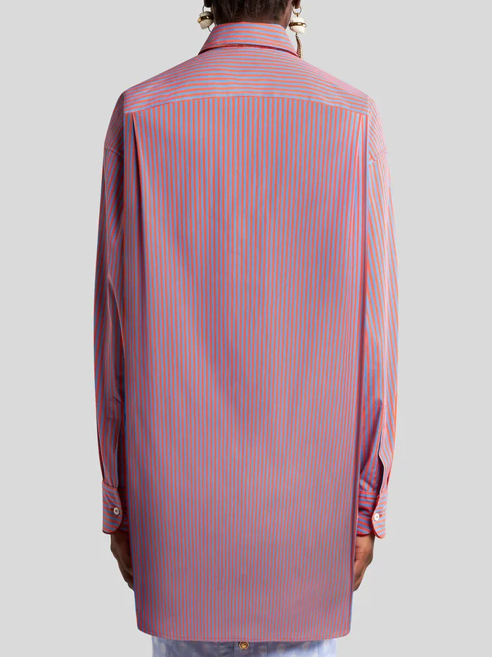 Women Etro Shirts And Blouses Striped Cotton Shirt Purple Women Etro Shirts And Blouses Striped Cotton Shirt Purple