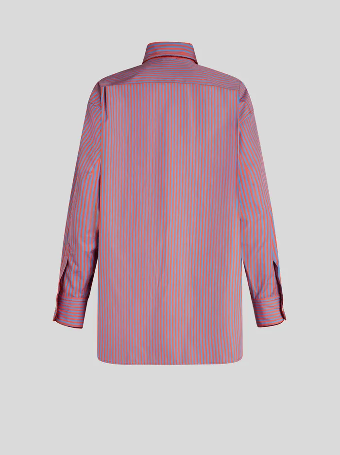 Women Etro Shirts And Blouses Striped Cotton Shirt Purple Women Etro Shirts And Blouses Striped Cotton Shirt Purple