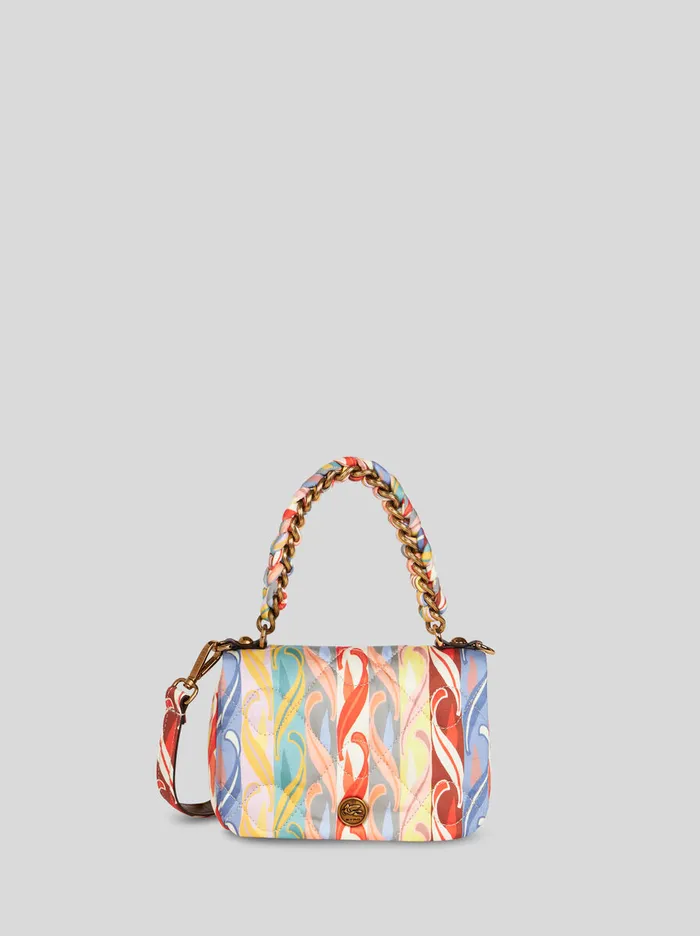 Women Etro Shoulder Bags Printed Small Bond Bag Light Blue