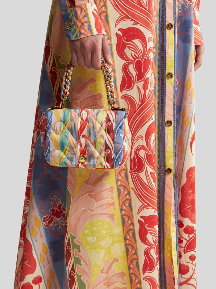 Women Etro Shoulder Bags Printed Small Bond Bag Light Blue