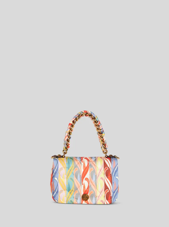 Women Etro Shoulder Bags Printed Small Bond Bag Light Blue