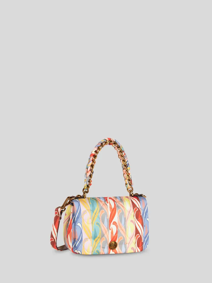 Women Etro Shoulder Bags Printed Small Bond Bag Light Blue