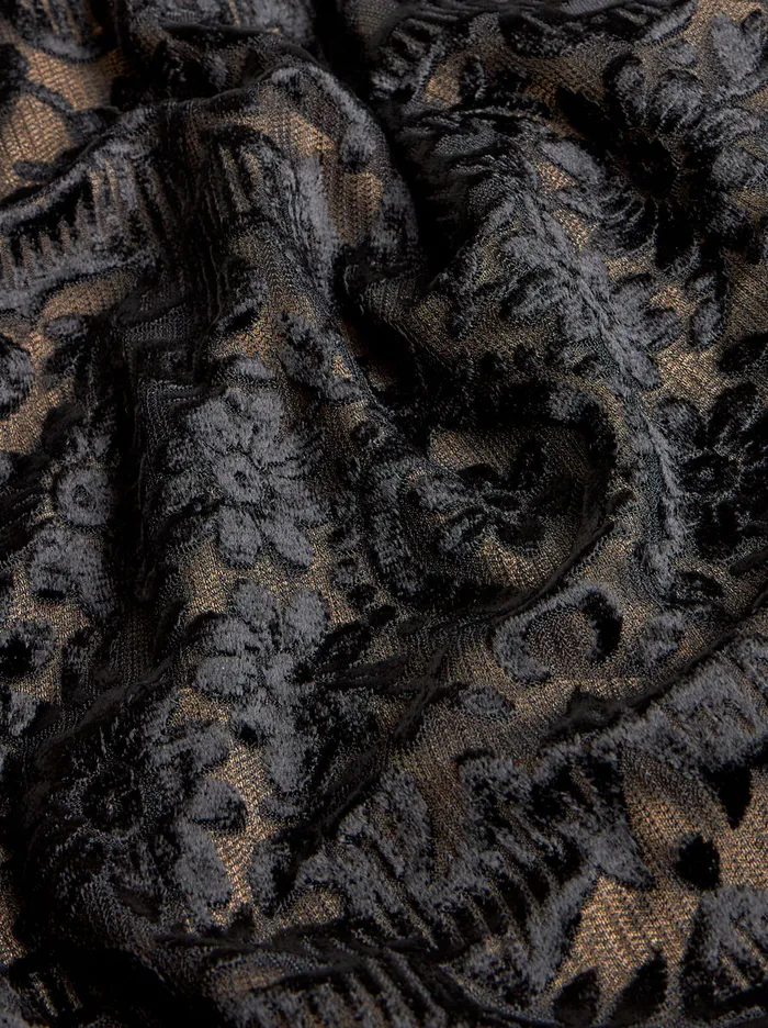 Women Etro Tops Tulle And Jacquard Velvet Top Black Women Etro Tops Tulle And Jacquard Velvet Top Black