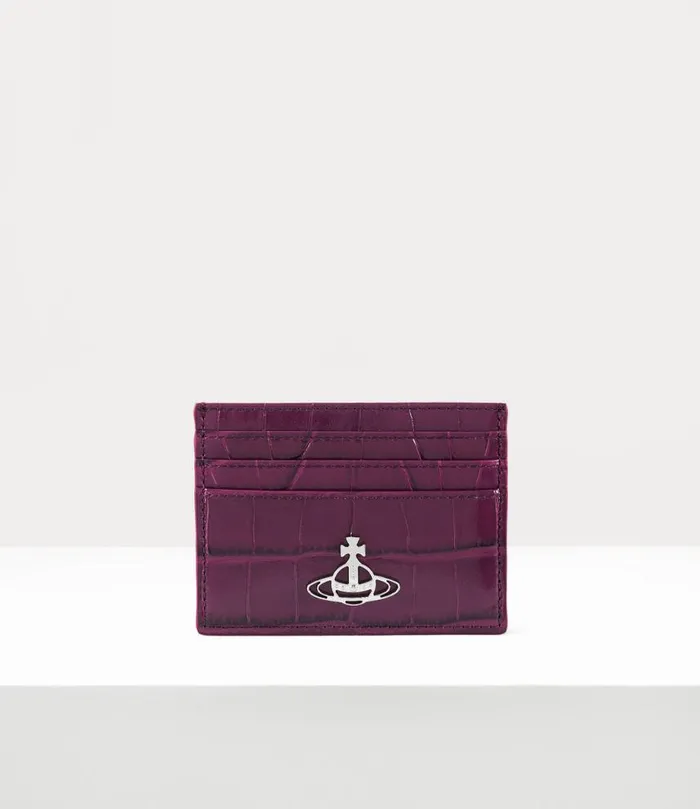 Women Flat Card Holder Purple Vivienne Westwood Wallets And Purses