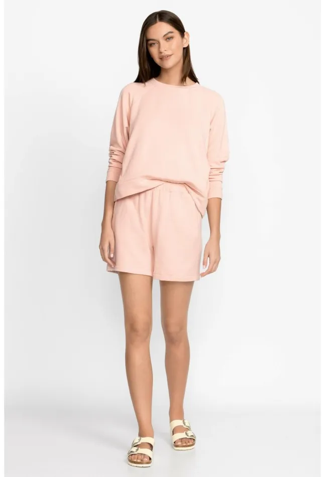 Women Fleece Pull On Short Rose Smoke Johnny Was Bottoms