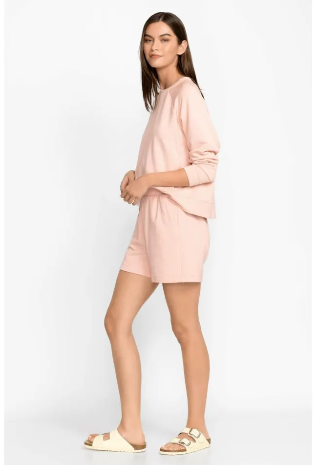 Women Fleece Pull On Short Rose Smoke Johnny Was Bottoms