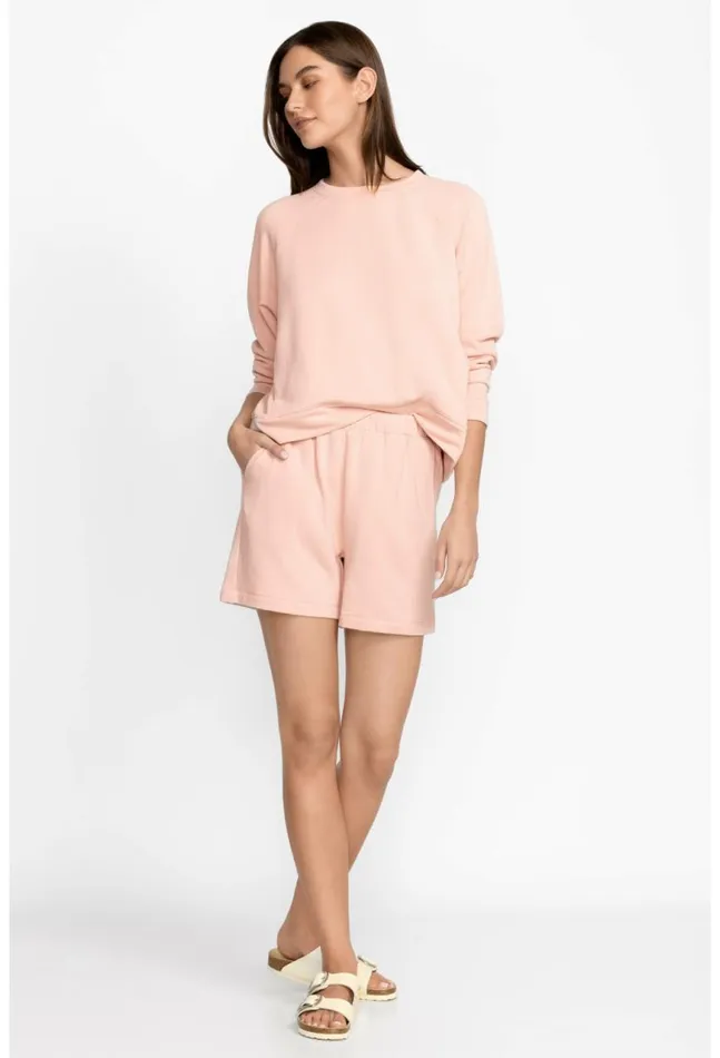 Women Fleece Pull On Short Rose Smoke Johnny Was Bottoms