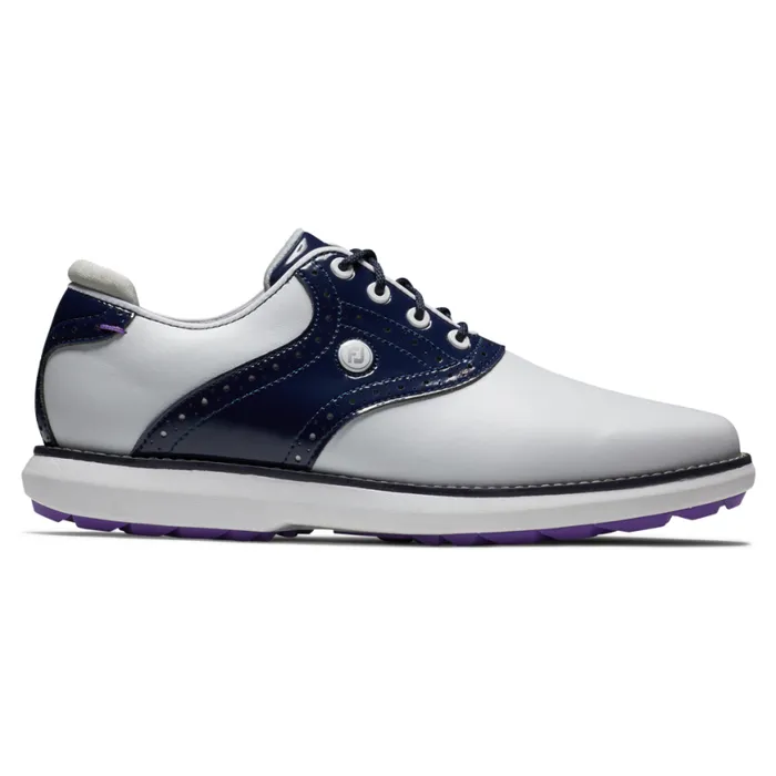 Women FootJoy Spikeless Traditions Spikeless White Navy