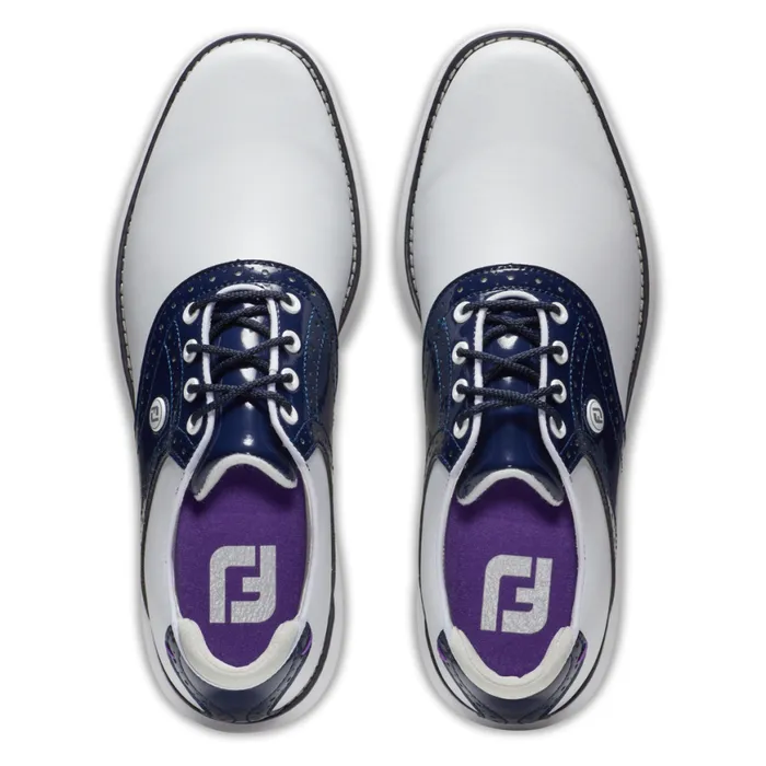 Women FootJoy Spikeless Traditions Spikeless White Navy Women FootJoy Spikeless Traditions Spikeless White Navy