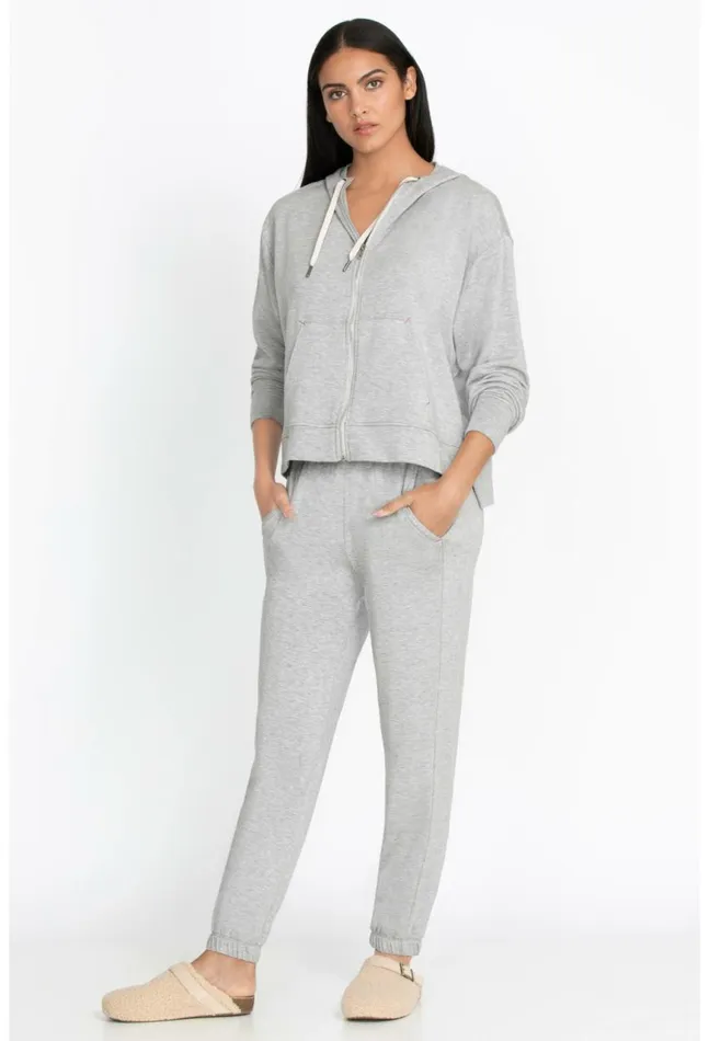 Women Forward Side Seam Jogger Heather Grey Johnny Was Bottoms