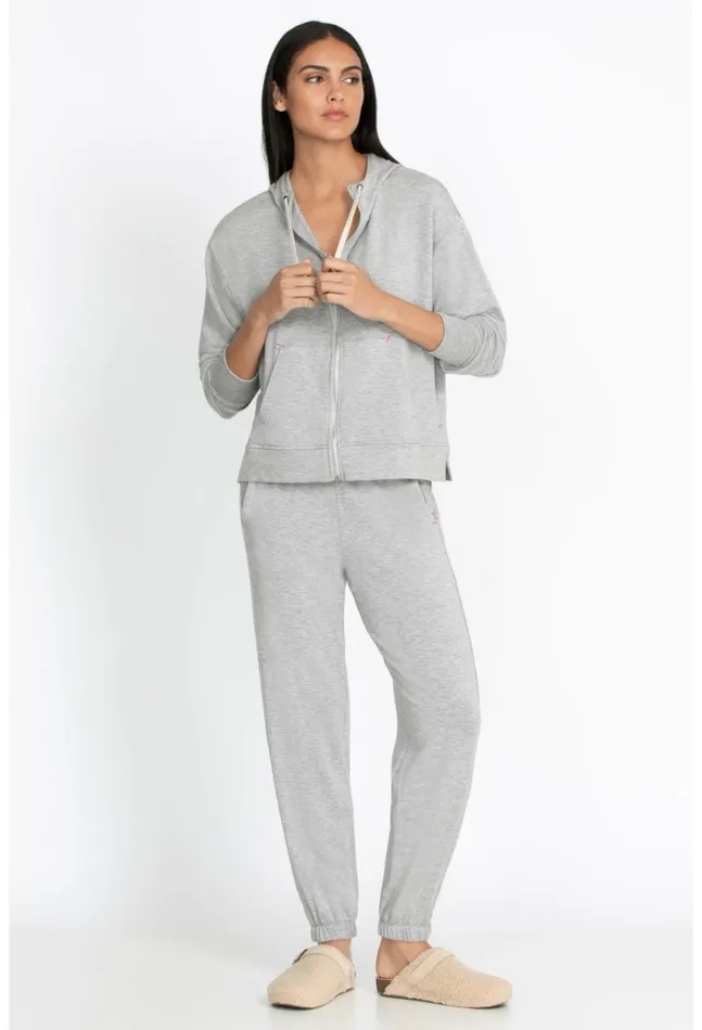 Women Forward Side Seam Jogger Heather Grey Johnny Was Bottoms