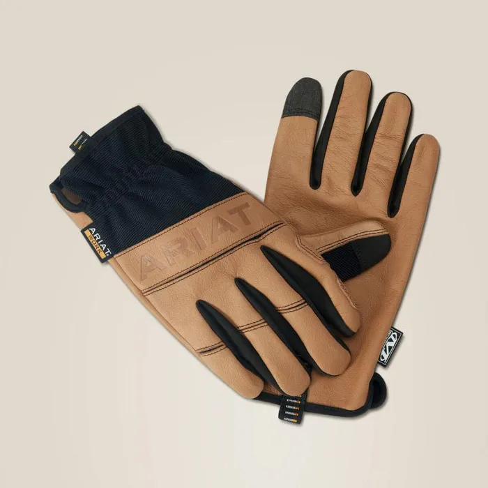 Women Gloves Ariat FlexPro Leather Driver Work Glove Brownblack