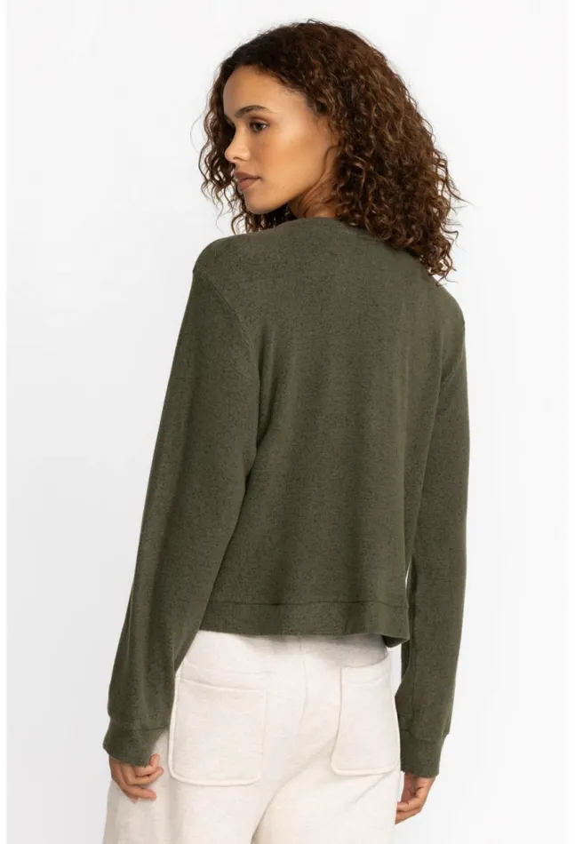 Women Hachi Kangaroo Pocket Pullover Thyme Johnny Was Tops