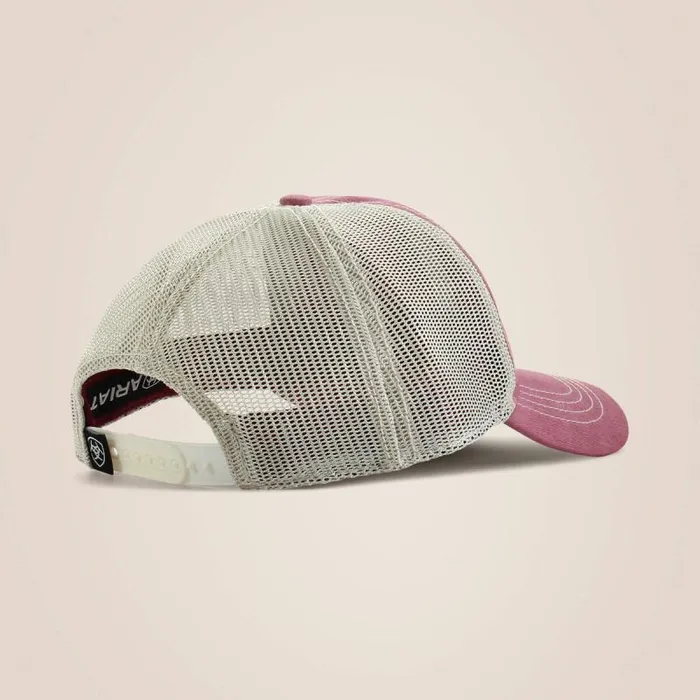Women Hats and Caps Ariat Round Logo Patch Cap Pink Women Hats and Caps Ariat Round Logo Patch Cap Pink