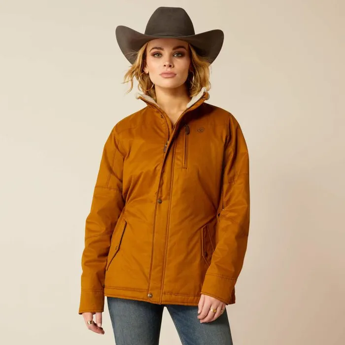 Women Jackets and Vests Ariat Grizzly Insulated Jacket Chestnut