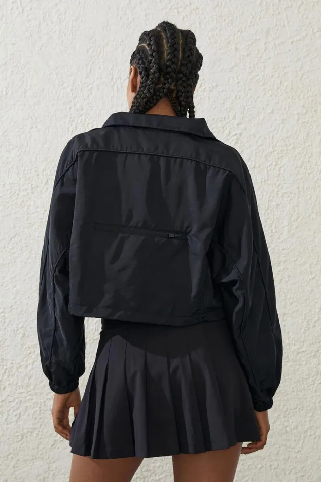 Women Jackets Cotton On Cropped Contrast Anorak Black