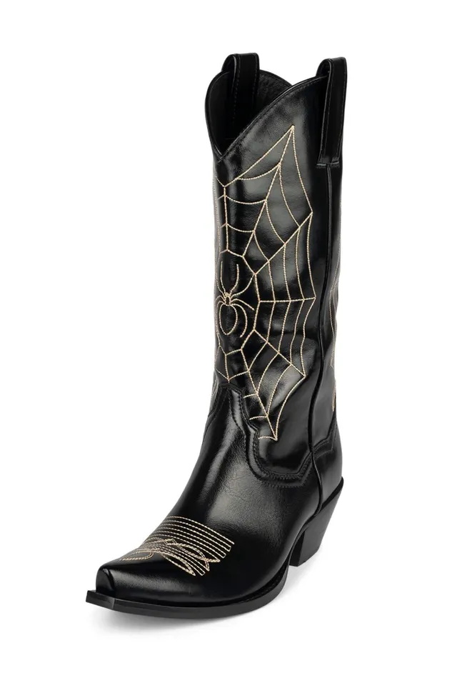 Women Jeffrey Campbell Ankle To Mid SPIDERWEB Black
