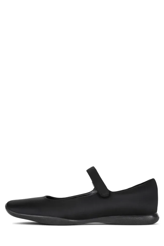 Women Jeffrey Campbell Ballet Flats COPPELIA Black Neoprene