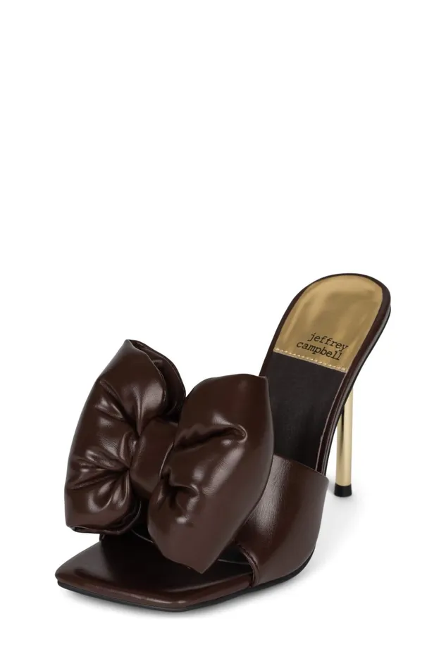 Women Jeffrey Campbell Heel BOWDOWN Brown Gold