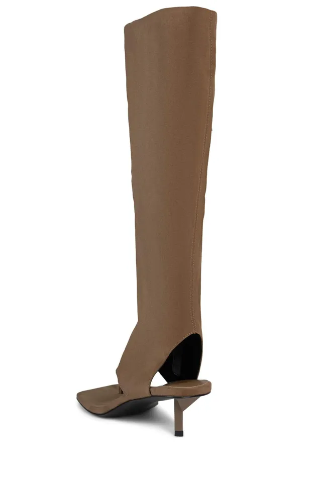 Women Jeffrey Campbell Knee To Thigh CONFIDENCE Black Suede