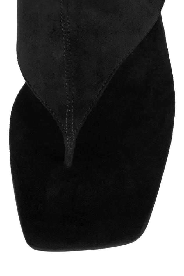 Women Jeffrey Campbell Knee To Thigh CONFIDENCE Black Suede