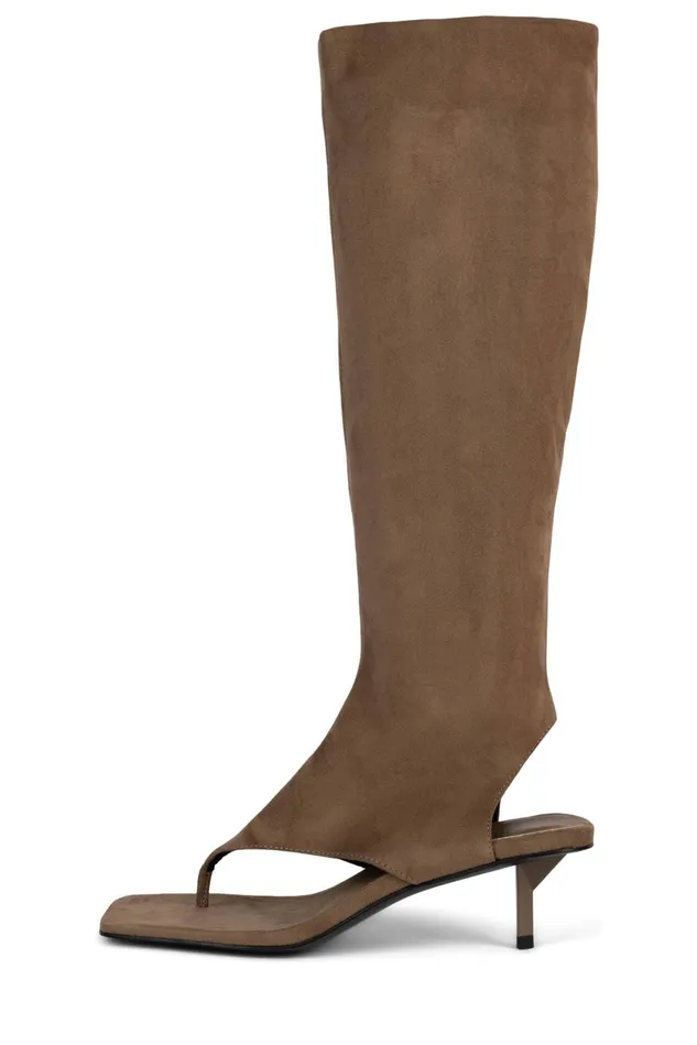 Women Jeffrey Campbell Knee To Thigh CONFIDENCE Black Suede