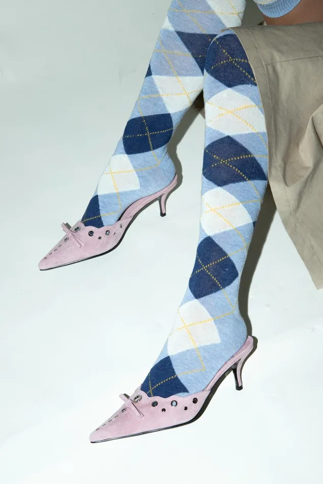 Women Jeffrey Campbell Pump GRATIS Baby Pink Suede Silver