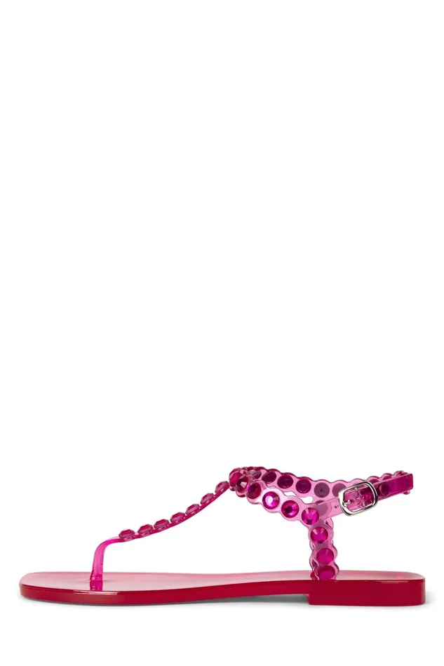 Women Jeffrey Campbell Sandals Under 100 JEMMIN Fuchsia Shiny