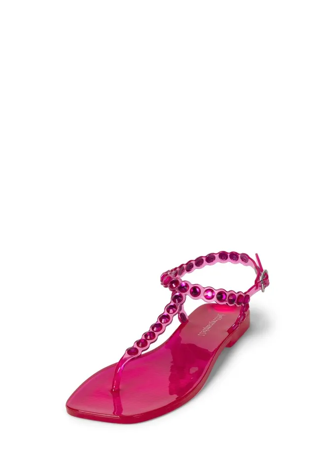 Women Jeffrey Campbell Sandals Under 100 JEMMIN Fuchsia Shiny