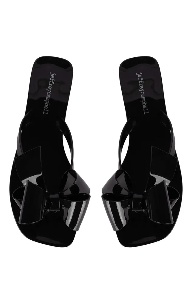 Women Jeffrey Campbell Sandals Under 100 SUGARY Red Shiny Black Shiny