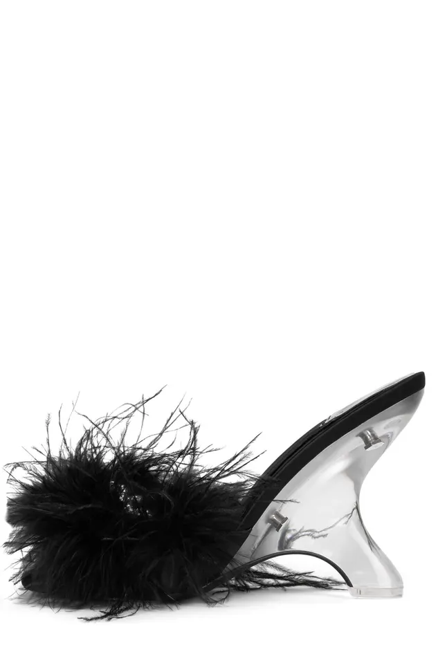 Women Jeffrey Campbell Wedge DODIE Black Silver