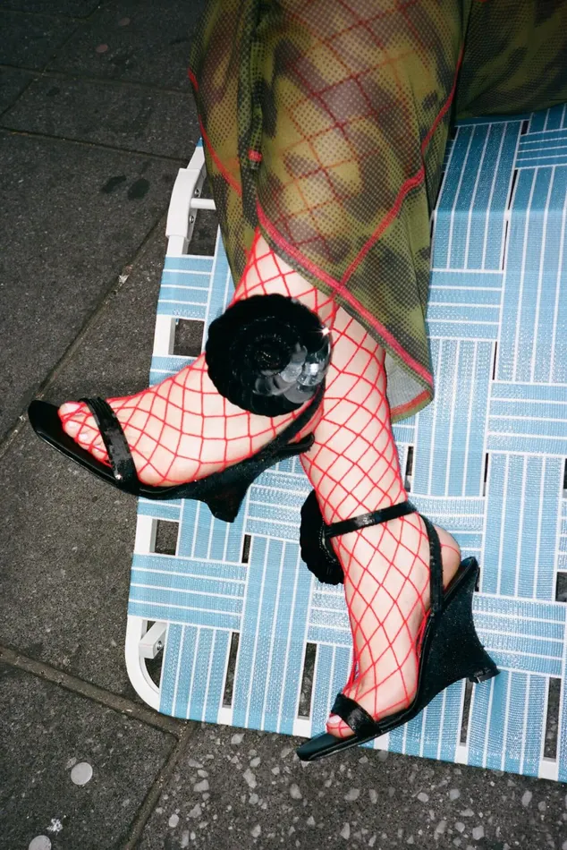 Women Jeffrey Campbell Wedge FLORALINE Black Sequins