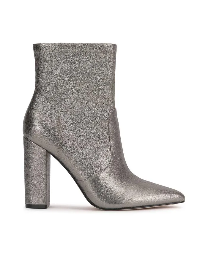 Women Jessica Simpson Boots and Booties Narelle Pointed Toe Bootie In Pewter
