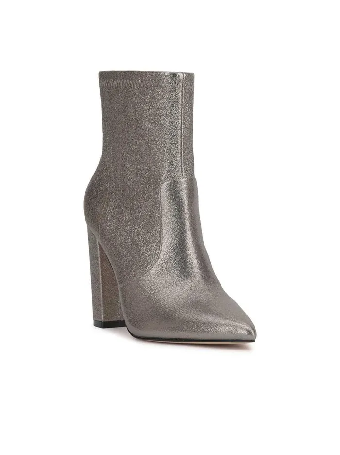 Women Jessica Simpson Boots and Booties Narelle Pointed Toe Bootie In Pewter