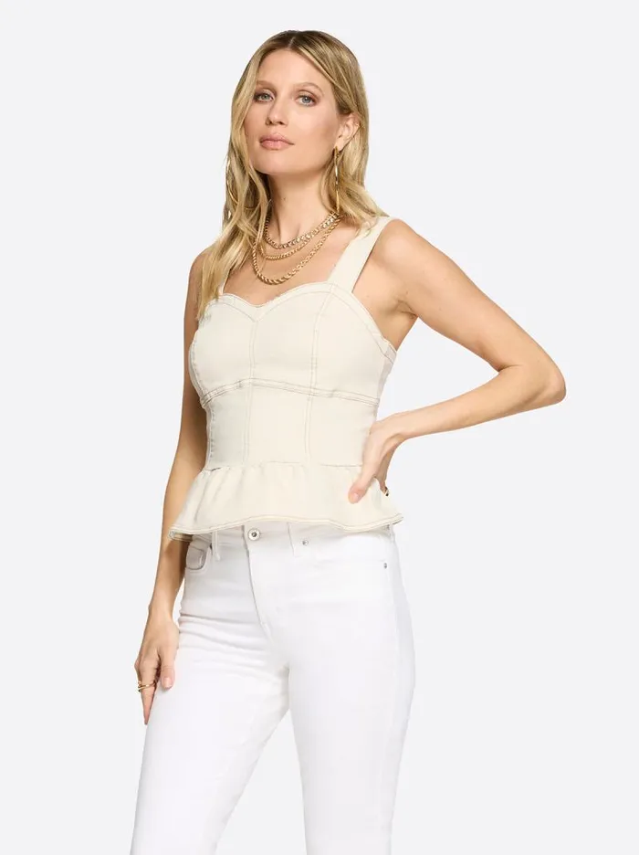 Women Jessica Simpson Bottoms Denim Bustier In Ecru